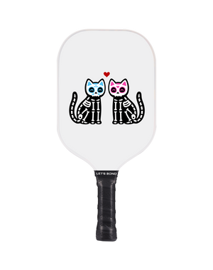 Skeleton Meow Mates Pickleball Paddle