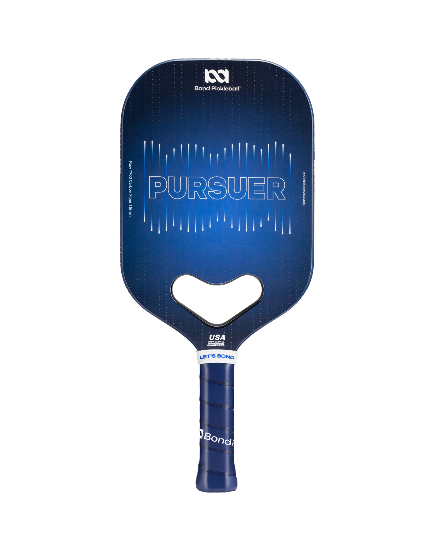 Pursuer Raw T700 Carbon Sandblast 16 mm Pickleball Paddle